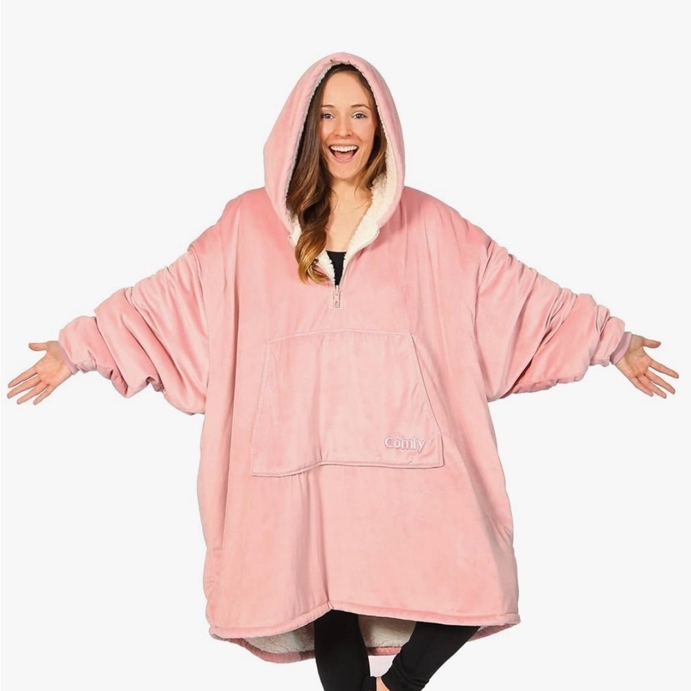 THE COMFY Original | Quarter Zip Oversized Microfiber & Sherpa Wearable Blanket